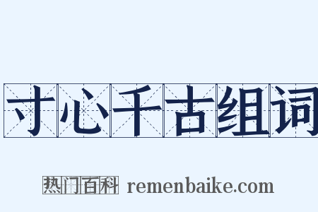 寸心千古组词是什么意思的图片